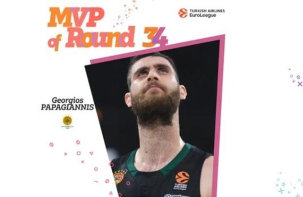 MVP o Γιώργος Παπαγιάννης στην Euroleague