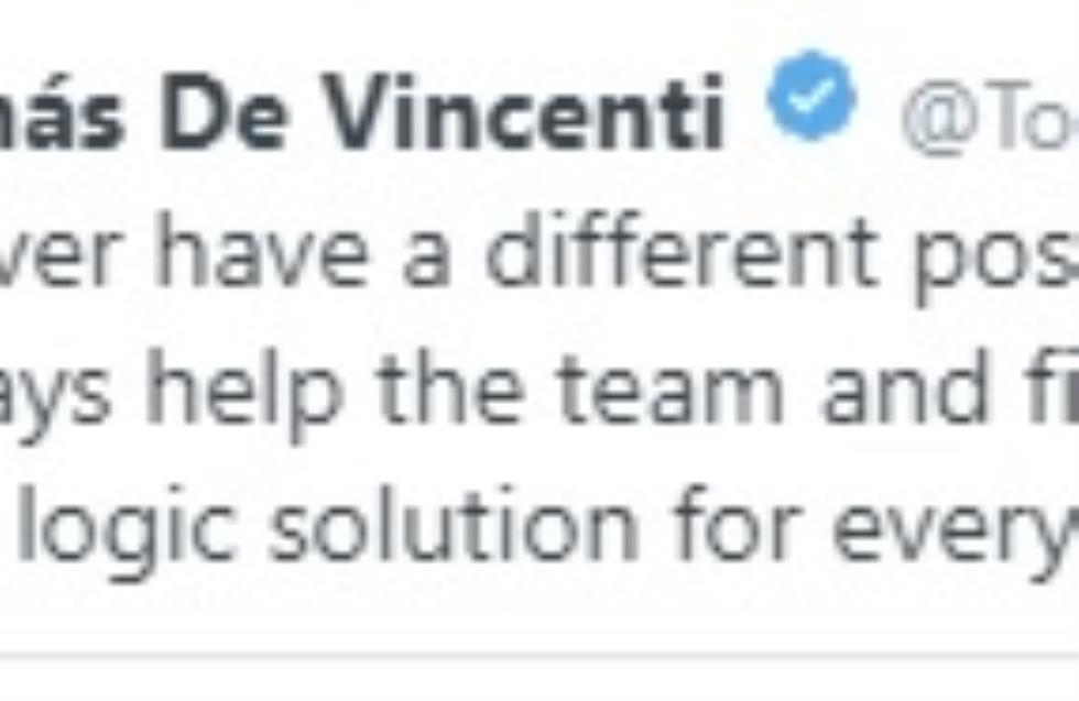 Ντε Βινσέντι: «Ποτέ δεν έχω διαφορετική θέση, πάντα να βοηθώ την ομάδα»