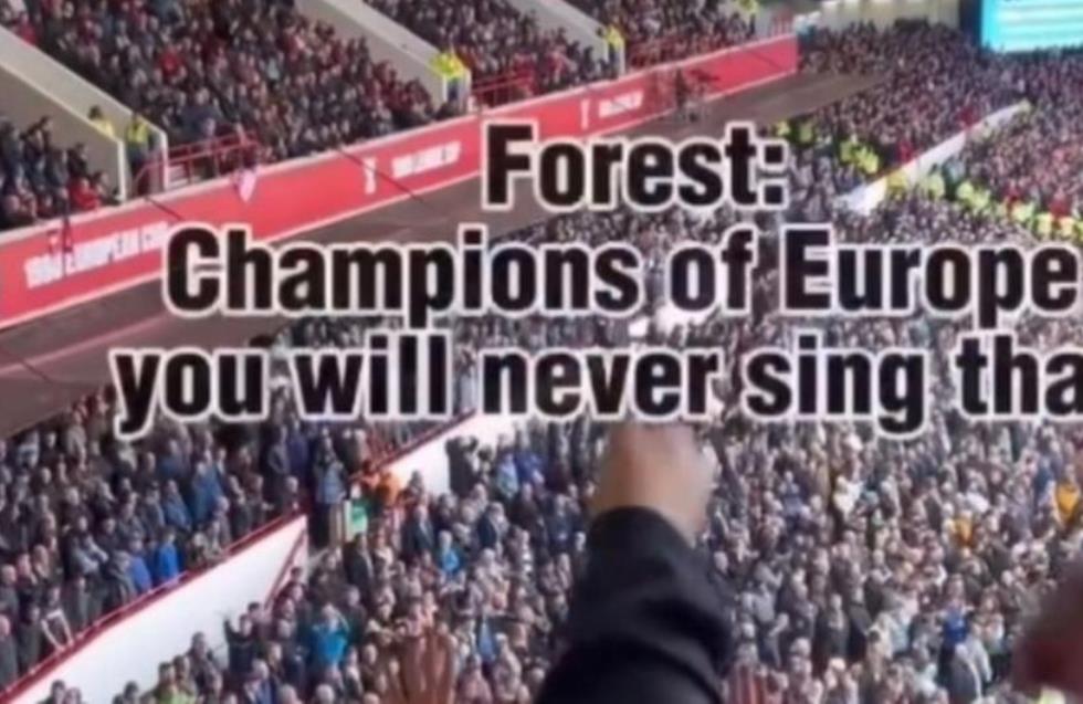 To πικάρισμα των οπαδών της Νότιγχαμ στη Μάντσεστερ Σίτι - «Πρωταθλητές Ευρώπης, δε θα το τραγουδήσετε ποτέ»