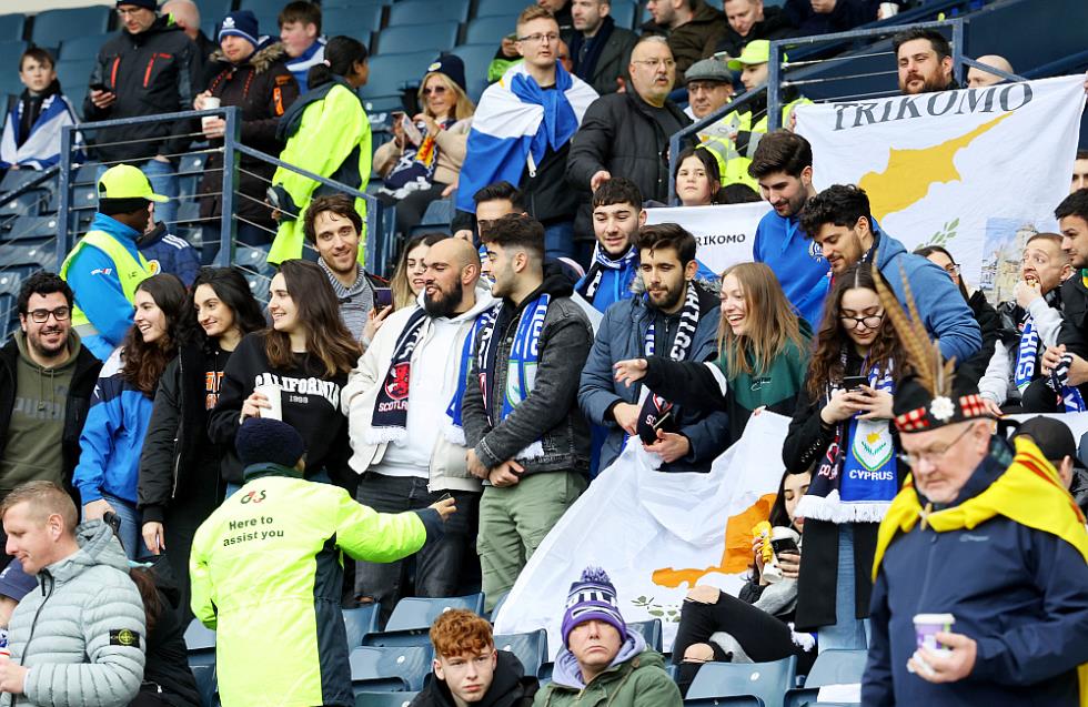 ΦΩΤΟΓΡΑΦΙΕΣ: Οι Κύπριοι στο «Hampden Park» της Γλασκώβης