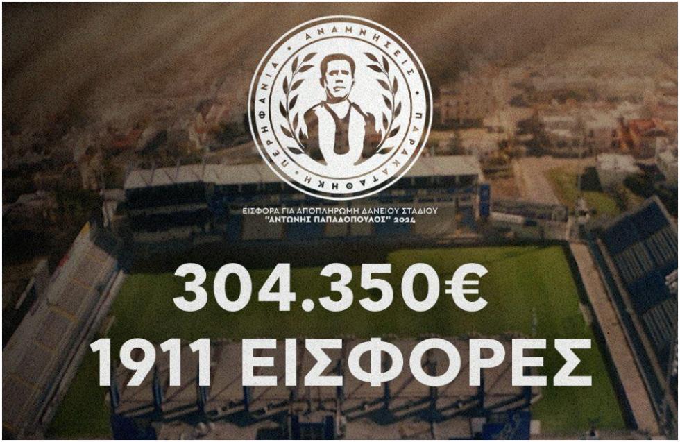 €304,350 από 1911 εισφορές