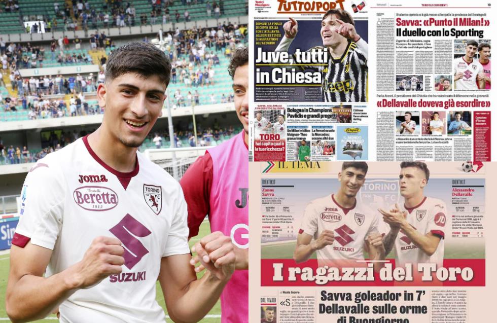 Ο 18χρονος Κύπριος Ζάνος Σάββα πρωτοσέλιδο σε μεγάλες ιταλικές εφημερίδες
