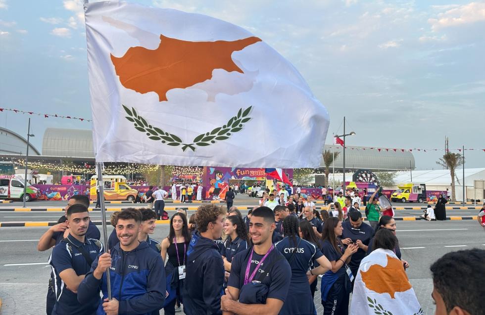 Κυμάτισε με περηφάνια η κυπριακή σημαία στην τελετή έναρξης της Παγκόσμιας Γυμνασιάδας!